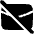 Email Off Disabled Icon from Plump Solid Set