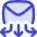 Envelope Mail Multiple Arrows Down Icon from Flex Duo Set