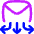 Envelope Mail Multiple Arrows Down Icon from Flex Neon Set