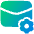 Mail Setting Gear Icon from Plump Gradient Set