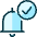 Alarm Bell Check 1 Icon from Ultimate Duotone - Free Set