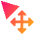 Arrow Cursor Move Icon from Sharp Gradient- Free Set