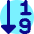 Ascending Number Order Icon from Core Pop - Free Set
