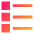 Bullet List Icon from Sharp Gradient- Free Set