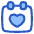 Calendar Heart Icon from Plump Duo - Free Set