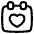 Calendar Heart Icon from Plump Line - Free Set