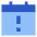 Calendar Warning Icon from Sharp Flat - Free Set