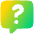 Chat Bubble Square Question Icon from Plump Gradient - Free Set