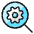 Cog Search 1 Icon from Ultimate Colors - Free Set