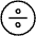 Division Math Symbol Circle Icon from Ultimate Light - Free Set