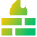 Fire Wall Icon from Sharp Gradient- Free Set