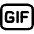 Gif Format Icon from Core Line - Free Set