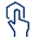 Hand Hexagon Icon from Cyber Line - Free Set