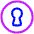 Keyhole Lock Circle Icon from Plump Neon - Free Set