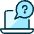 Laptop Help Message Icon from Ultimate Duotone - Free Set