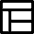 Layout Top Left Split Center Row Icon from Nova Line - Free Set