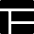 Layout Top Left Split Center Row Icon from Nova Solid - Free Set