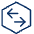 Left Right Traffic Data Transfer Hexagon Icon from Cyber Line - Free Set