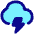 Lightning Cloud Icon from Plump Pop - Free Set