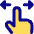 One Finger Drag Horizontal Icon from Core Pop - Free Set