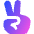 Peace Hand Icon from Core Gradient - Free Set