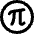 Pi Symbol Circle Icon from Core Remix - Free Set