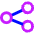 Share Link Icon from Sharp Neon - Free Set