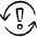 Synchronize Arrows Warning Icon from Freehand Line - Free Set
