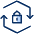 Synchronize Lock Encrypt Icon from Cyber Duotone - Free Set