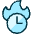 Time Clock Fire Icon from Ultimate Duotone - Free Set