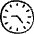 Time Clock Nine Twenty Five 1 Icon from Freehand Line - Free Set