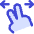 Two Finger Drag Hotizontal icon - Free transparent PNG, SVG. No sign up needed.