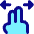 Two Finger Drag Hotizontal Icon from Core Pop - Free Set