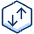 Upload Download Traffic Data Transfer Hexagon Icon from Cyber Duotone - Free Set