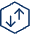 Upload Download Traffic Data Transfer Hexagon Icon from Cyber Line - Free Set