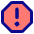 Warning Octagon Icon from Core Pop - Free Set