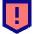 Warning Shield Icon from Sharp Pop - Free Set
