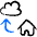 Home To Cloud Sync Icon from Freehand Duotone - Free Set