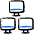 Network Monitor Hierarchy Icon from Freehand Duotone - Free Set