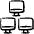 Network Monitor Hierarchy Icon from Freehand Line - Free Set