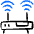 Network Router Signal Double Icon from Freehand Duotone - Free Set