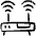 Network Router Signal Double Icon from Freehand - Free Set