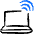 Wifi Laptop Icon from Freehand Duotone - Free Set