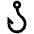 Fish Hook Icon from Atlas Line Set