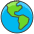 Globe Showing Americas Emoji from Kawaii Emoji Set