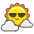Sun Behind Small Cloud Emoji from Kawaii Emoji Set