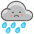 Cloud With Rain Emoji from Kawaii Emoji Set