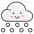 Cloud With Snow Emoji from Kawaii Emoji Set