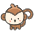 Monkey Emoji from Kawaii Emoji Set