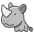 Rhinoceros Emoji from Kawaii Emoji Set